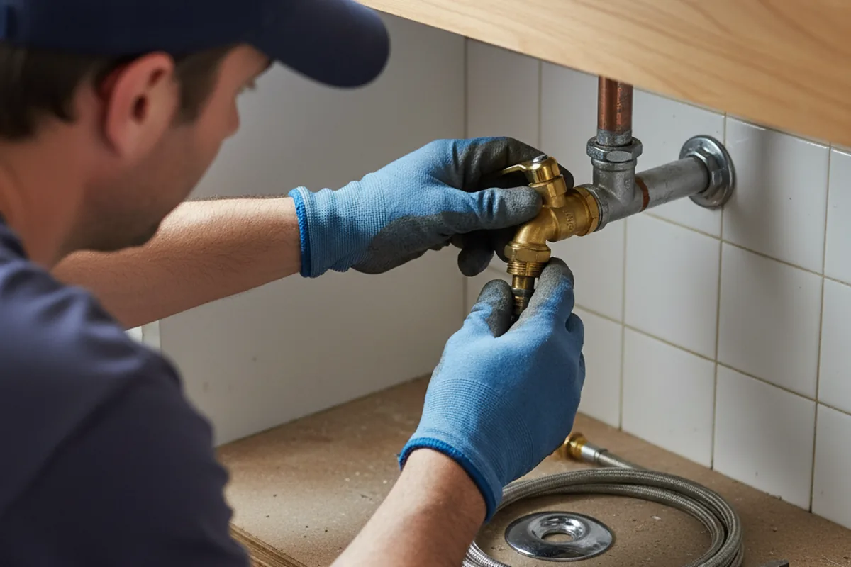Shutoff valve and fitting work during Emergency Plumbing in Mohler